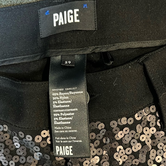 Paige sequined front black pant. - Picture 11 of 13